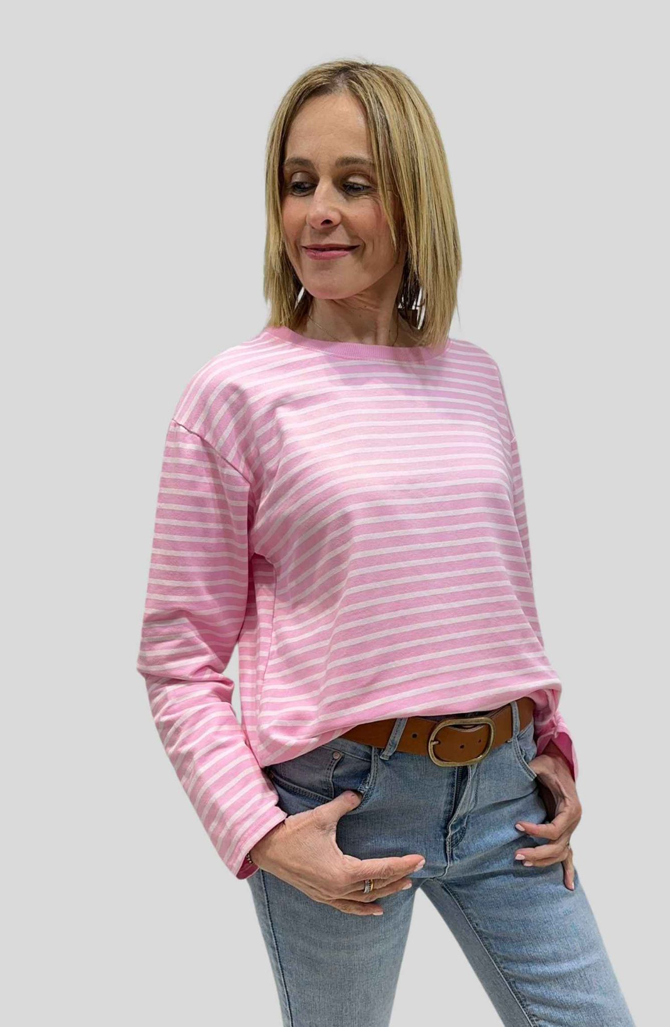 Sudadera Rayas Rosas