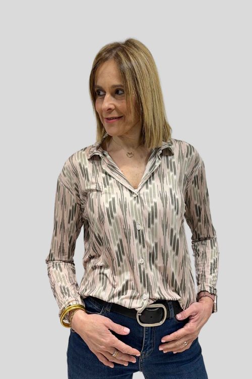 Camisa Estampada Kaki