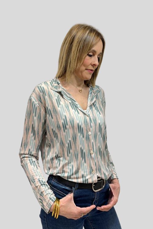Camisa Estampada Verde