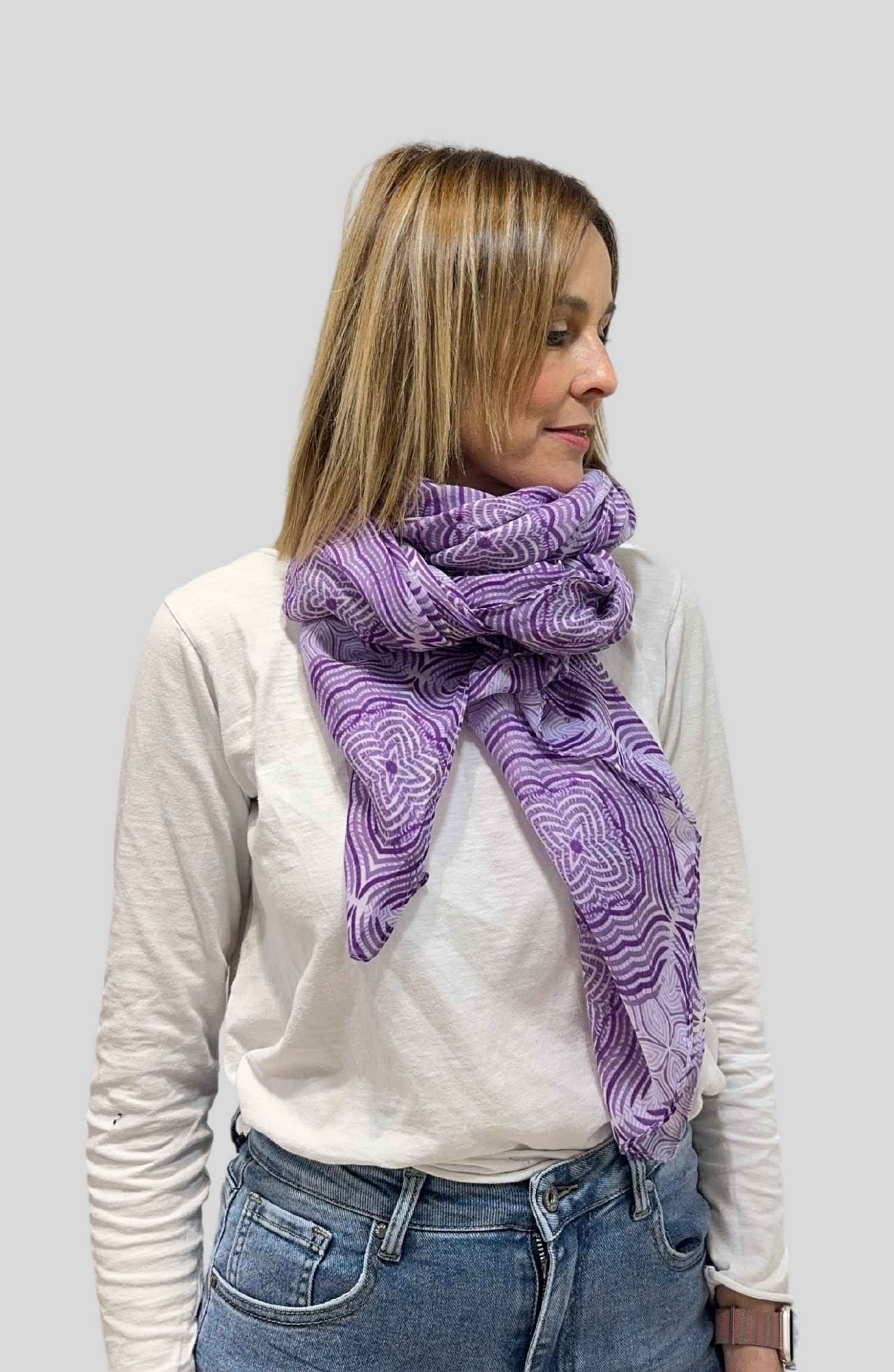 Pañuelo Estampado Lila