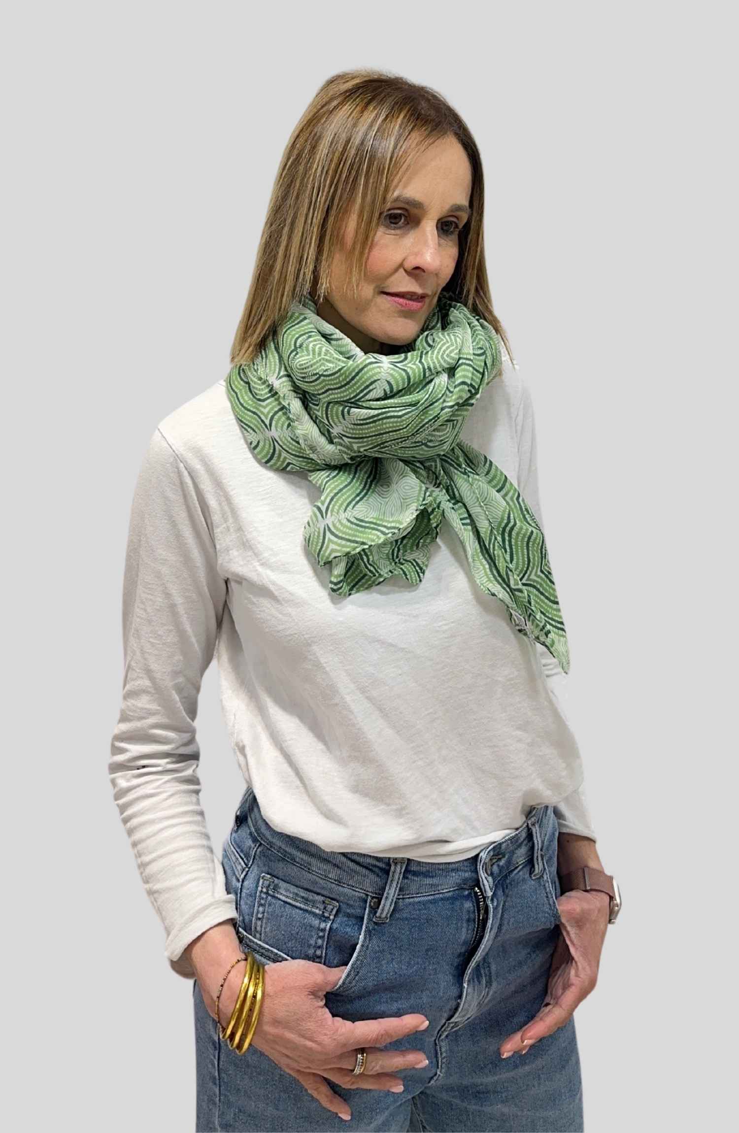 Pañuelo Estampado Verde
