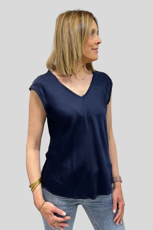Blusa Raso Escote Pico