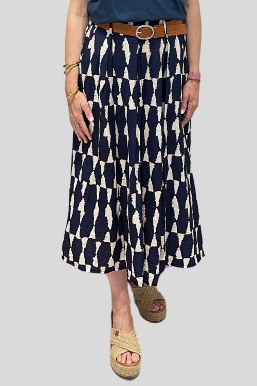 Falda Estampada Cinturón