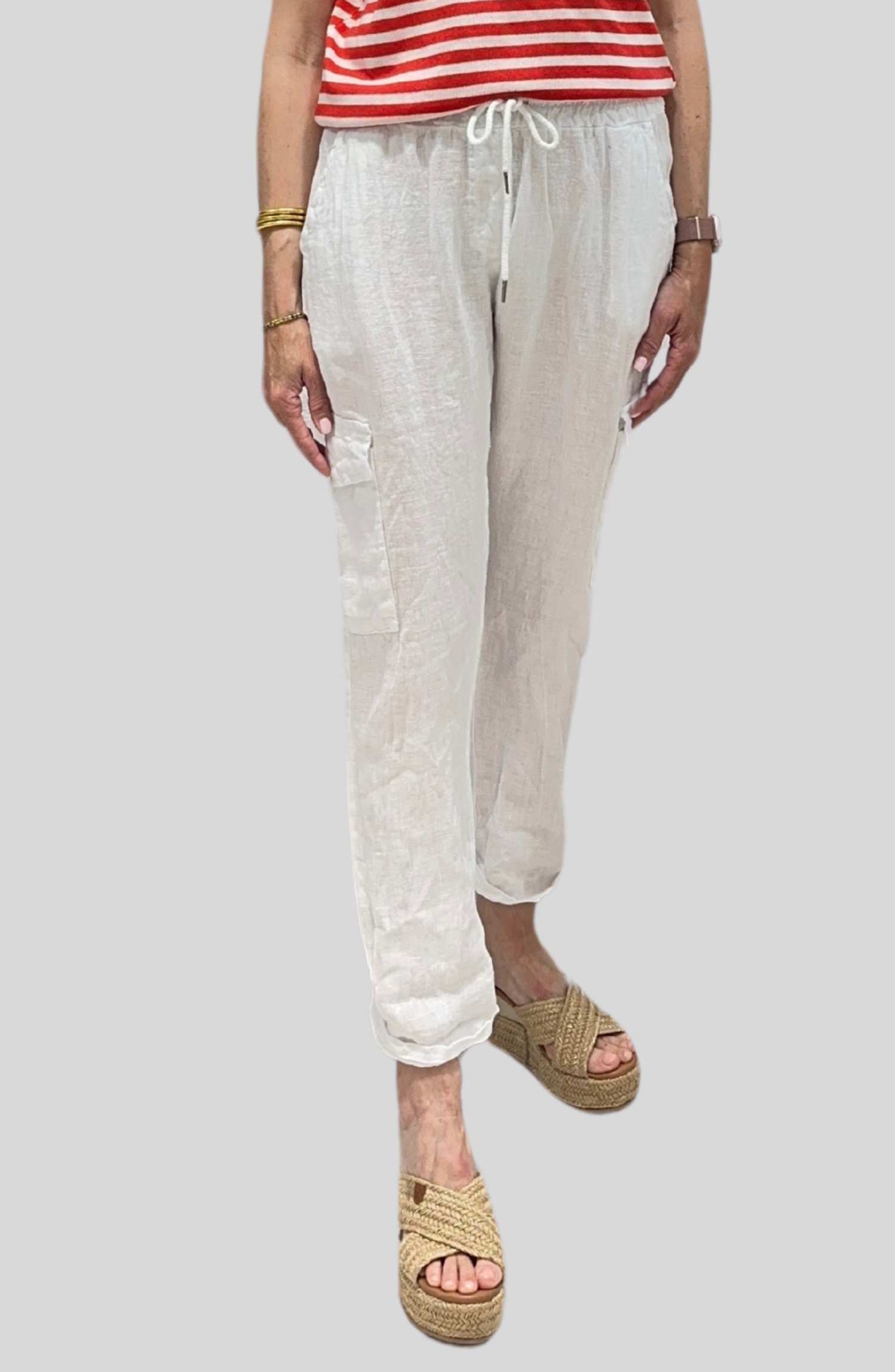 Pantalón lino Cargo - Imagen 3