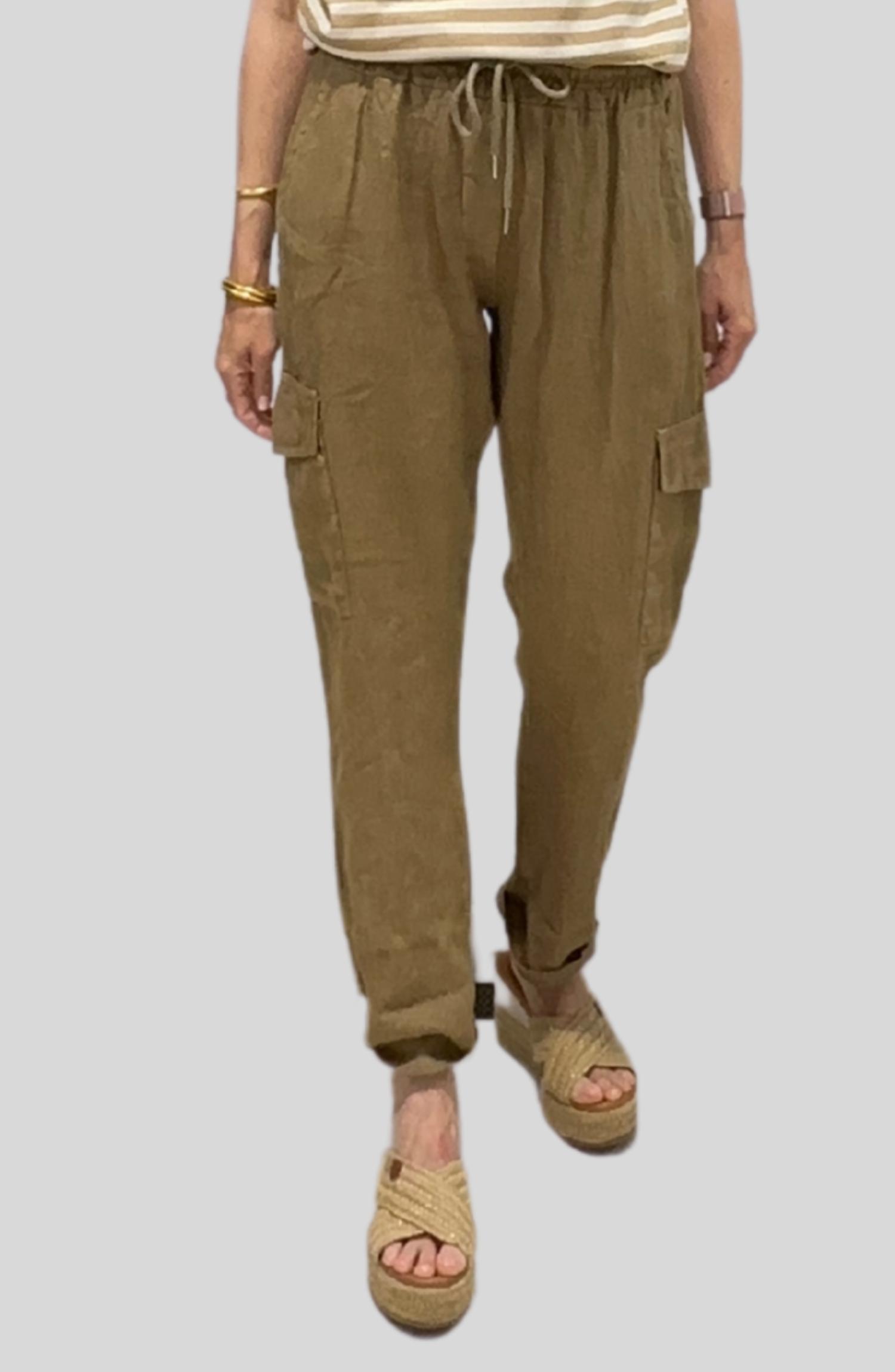 Pantalón lino Cargo - Imagen 4